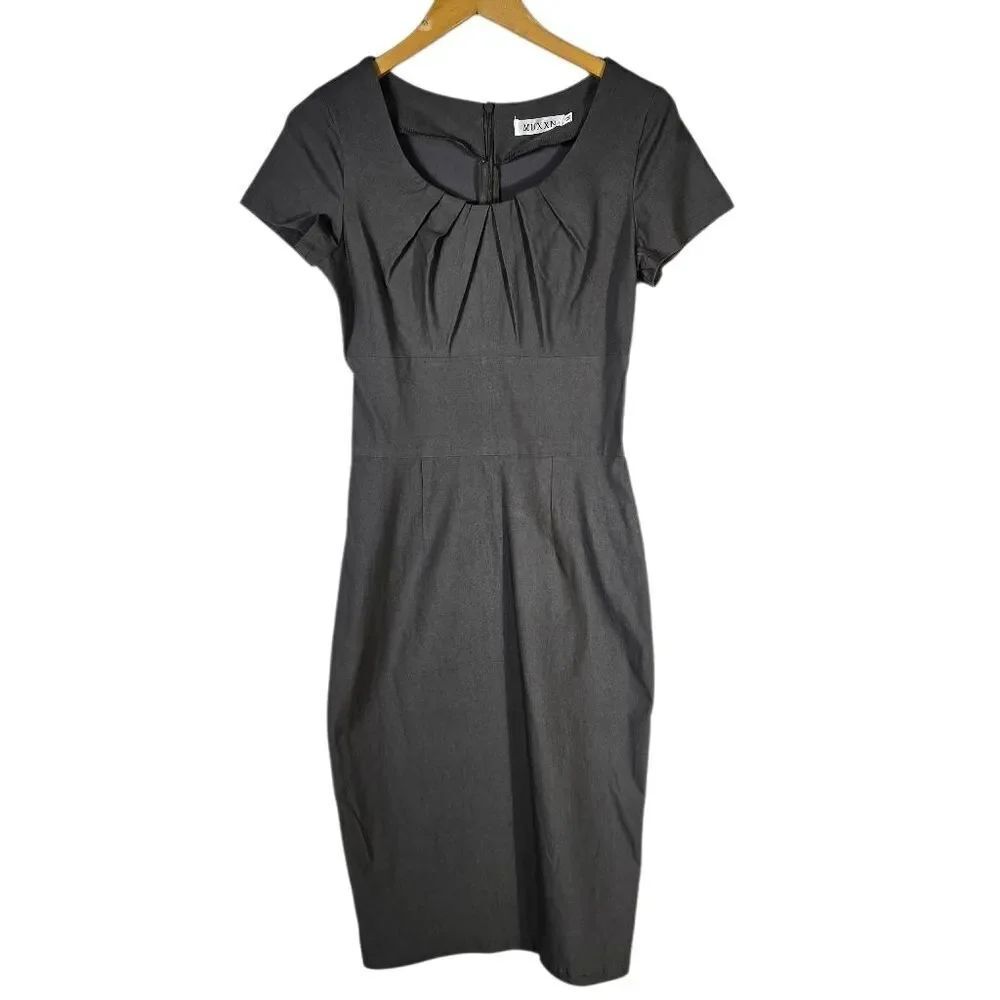 Sophisticated Gray Midi Dress